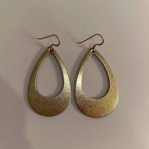 Nickel & Suede Leather Cutout Earrings